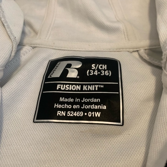 Russell Fusion Knit Full-Zip Hoodie Sweatshirt White/Gray Size S - Picture 2 of 5